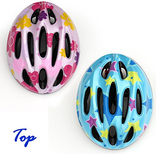 Amazon | 自転車ヘルメット子供用/小学生向きキッズサイズ/青色星柄